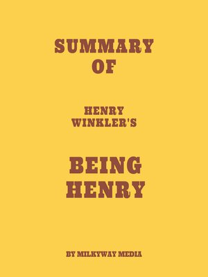 cover image of Summary of Henry Winkler's Being Henry